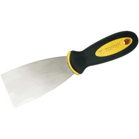 Spatola per stuccatori con lama in acciaio inox e manico in gomma -125 mm / 12 pezzi (1/3)