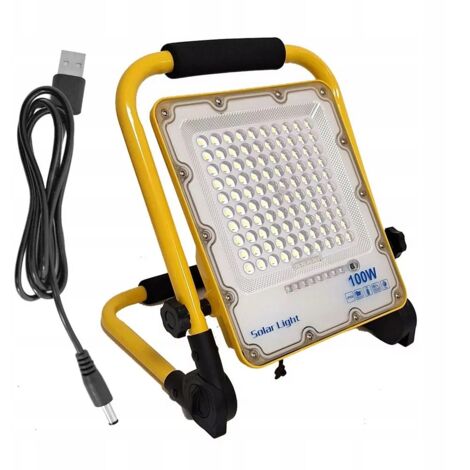 Lampada da cantiere portatile a LED alogena 100W 230V + cavo USB a batteria (1/5)