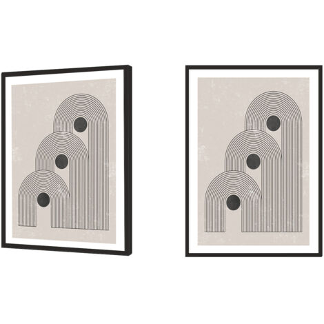 Nacnic Illustrazioni artistiche moderne per la decorazione di interni A3 con cornice