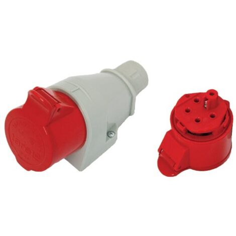 PRESA FISSA ISOLATA 32A 400V ROSSA 3P+N+Z IP44 - EX-TGN-127 (1/3)