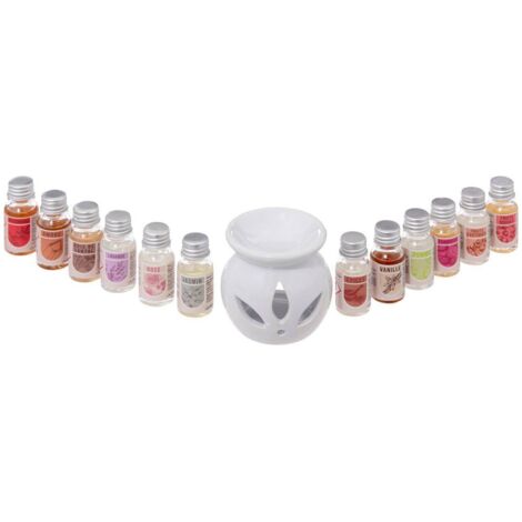 Bruciatore di profumo Kili con 12 oli profumati 10ml assortiti - Atmosphera créateur d'intérieur
