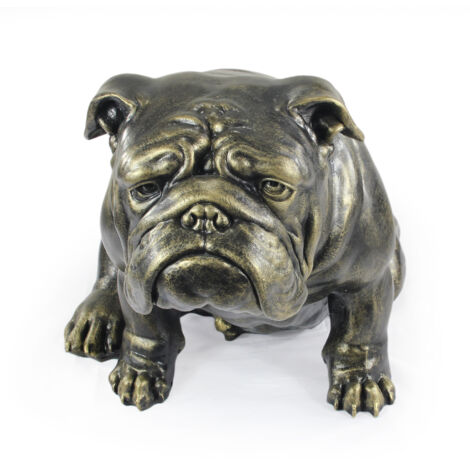 Bulldog inglese, Bulldog - una statuetta di cane a grandezza naturale, una figura in scala 1:1, una statua da giardino di Art-Dog
