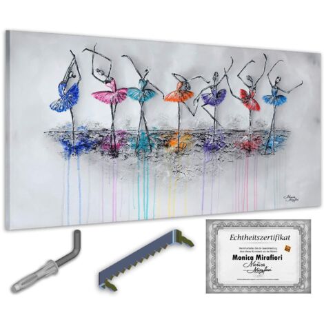 Monica Mirafiori I 100% DIPINTO A MANO I Quadro Danza 140x70cm  Quadro dipinto a mano  Quadro acrilico  Quadro acrilico molto grande I Arte moderna I Quadri d'arte (1/5)