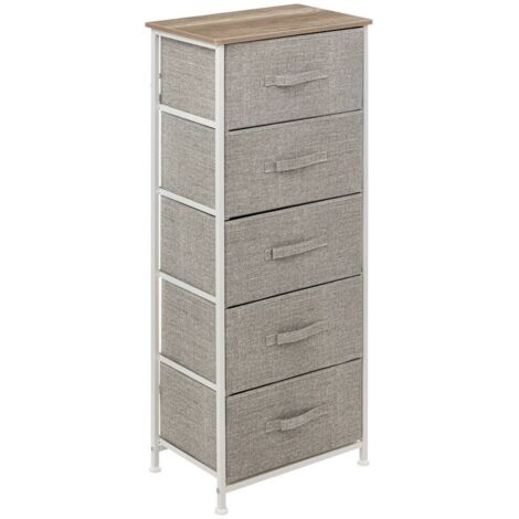 Mobile alto tissa con 5 cassetti grigio chiaro - 5five (1/5)