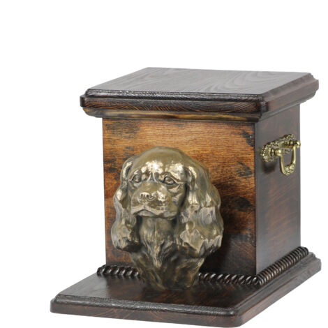 Cavalier King Charles Spaniel - urna per ceneri di cane con statuetta, elegante urna per cane, urna unica con busto di cane di Art-Dog (1/5)