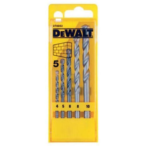 DeWalt DT6952-QZ Set Punte Trapano Avvitatore 4,5,6,8 e 10 5pz Muratura