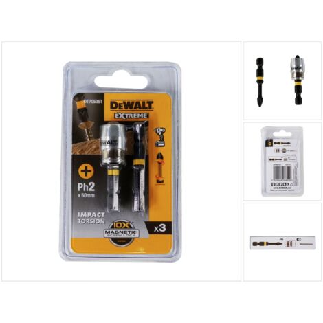 DEWALT IMPACT BIT PH2x50 /2pz + SUPPORTO MAGNETICO EXTREME IMPACT TORSION