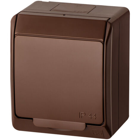 Presa singola, da superficie, IP44, bronzo, HERMES