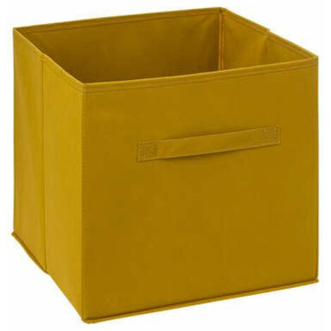 Cestino in tessuto mix n modul 31x31cm giallo senape - 5five
