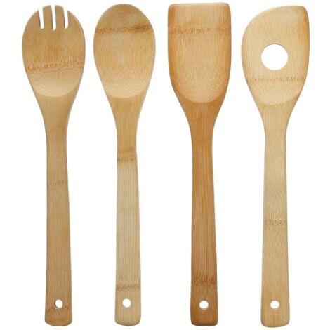 Set da 4 utensili da cucina in bamboo Naturale (1/5)