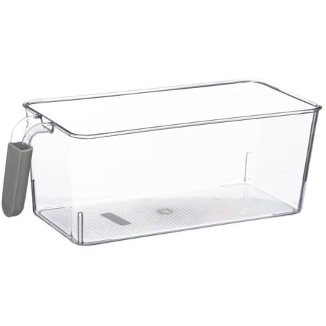 ORGANIZER PER FRIGORIFERO M 12,5x27,5x11cm CON MANICO, trasparente