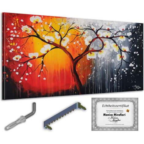 Monica Mirafiori I 100% DIPINTO A MANO I Quadro Astratto Papavero 140x70cm Quadro dipinto a mano Quadro acrilico Quadro acrilico molto grande I Arte moderna I Quadri d'arte (1/5)
