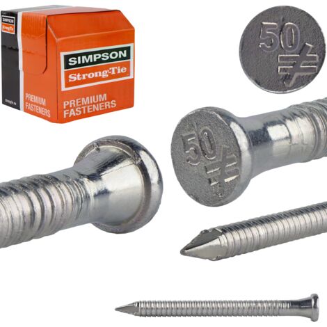 Chiodi ad anello elettrozincati SIMPSON - Ø4x50 mm - Confezione 250 pezzi - CNA4,0X50