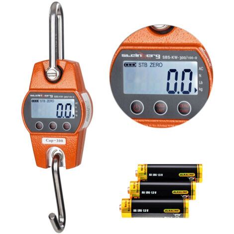 Bilancia da caccia commerciale con gancio per cacciatori SBS-KW-300/100-O LCD fino a 300 kg