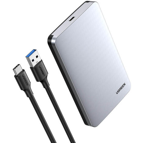 Box esterno per hard disk da 2,5'' SATA 3.0 6Gbps + cavo USB - USB-C da 0,5 m grigio (1/5)