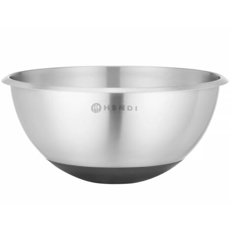 Ciotola da cucina in acciaio con base in silicone e misurino, 3 l, diametro 265 x 125 mm