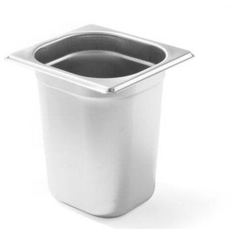 Contenitore GN 1/6, altezza 200 mm, acciaio inox - Hendi 800652
