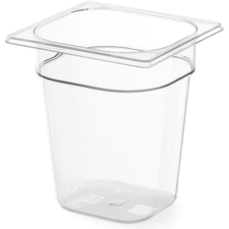 Contenitore GN in policarbonato trasparente GN 1/6 altezza 65 mm - Hendi 861738