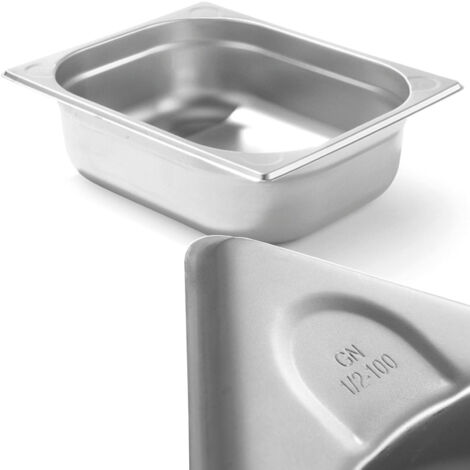 Contenitore GN 1/2 in acciaio Kitchen Line, altezza 100 mm - Hendi 806333