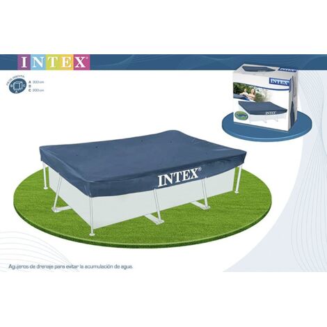 Intex 28038 - Telo Copripiscina per piscina rettangolare, PVC, Blu, 300x200 cm