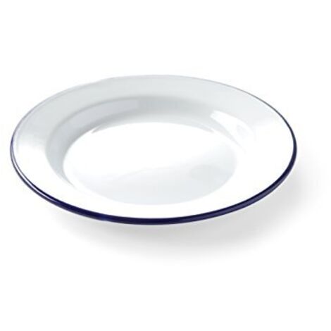 Piatto smaltato bianco, diametro 240 mm, Hendi 621233