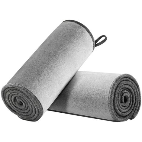 Panno in microfibra per asciugare l'auto, 40x40 cm, grigio - SET DA 2 (1/5)