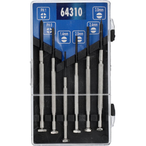 CACCIAVITI DI PRECISIONE 6 PEZZI (4 PIATTI + 2 A CROCE) - W-64310 (1/3)