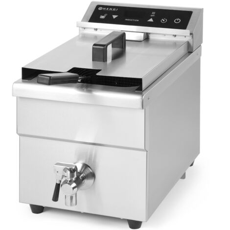 Friggitrice a induzione con rubinetto Kitchen Line 8L Hendi 215012