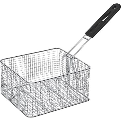HENDI Cestello per Friggere, Cestello Frittura, Cestello per Fritte, Cestello per Patatine Fritte, con Manico, da utilizzare con HENDI Friggitrici 205822 e 205839 di 8 Litri, Acciaio Inox