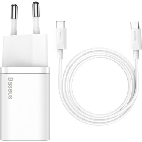 Caricabatterie da muro rapido Si 25W 3A con cavo USB-C da 1 m, bianco (1/5)