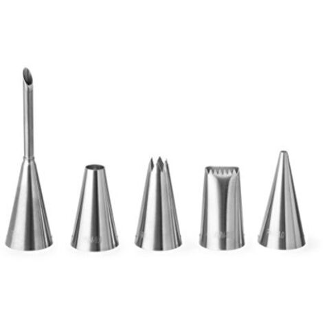 Punte decorative EXPERT per manicotti per coni di pasta, set da 5 - Hendi 551592