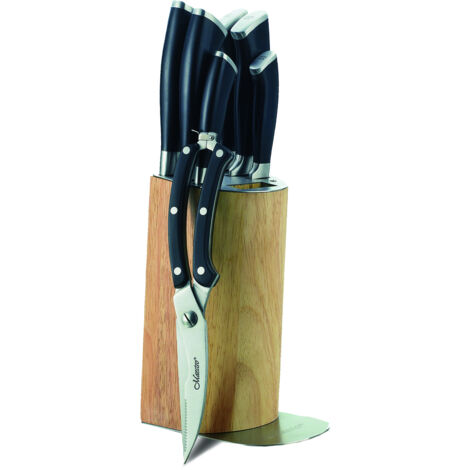 Set di coltelli, set completo di 8 pezzi in un blocco con supporto MAESTRO MR-1422