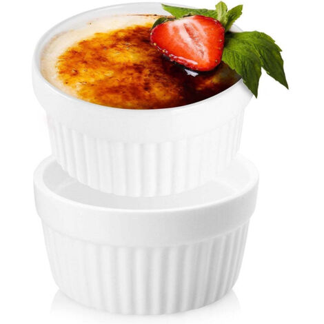 Ciotole da forno in ceramica bianche, 9,5 cm, 170 ml, 2 pezzi. (1/5)