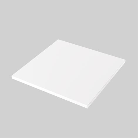 Piano del tavolo laminato bianco 90 x 90 cm per scrivania, tavolo, tavolino (1/3)