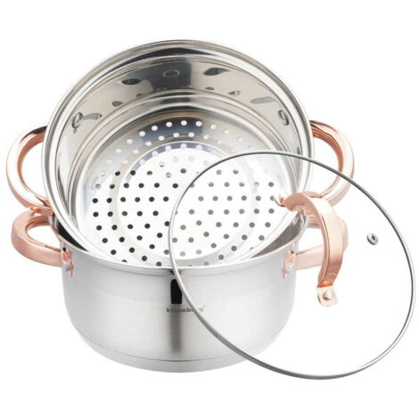 Set di pentole per la cottura a vapore da 20 cm, 3 pezzi. Vaporiera KLAUSBERG KB-7728.