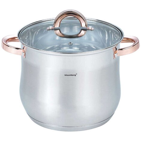 Pentola grande in acciaio per catering 7L 22cm Oro rosa KLAUSBERG KB-7792