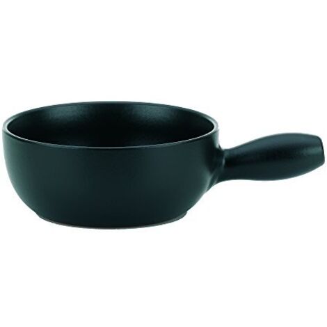 kela pentola per fonduta di Formaggio Ceramica, pentola di Ricambio per Il Set per fonduta di Formaggio Natura, pentola per fonduta di Formaggio caquelon Ø 22,5 cm, ignifuga, Nera