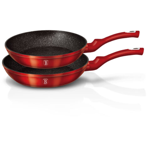 Set di 2 padelle rivestite in granito 22/26 cm BERLINGER HAUS Metallic Line Burgundy BH-1612-Nf (1/5)
