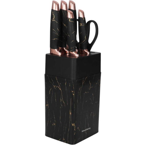 Set di coltelli da cucina con supporto e affilacoltelli Klausberg KB-7770.