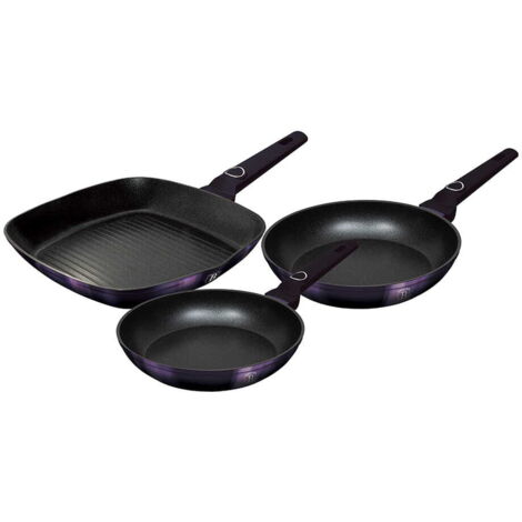 BERLINGER HAUS Purple Eclipse BH-7104 Set di 3 padelle con rivestimento in titanio (1/5)