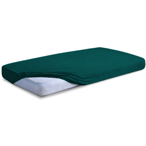 Lenzuolo in spugna premium con elastico 90x200, 100x200x20, but. green34, Matex (1/5)