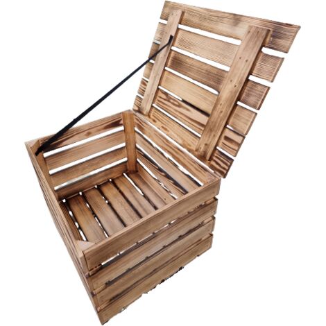 Cassetta in legno con coperchio 50x40x30 baule alimentabile
