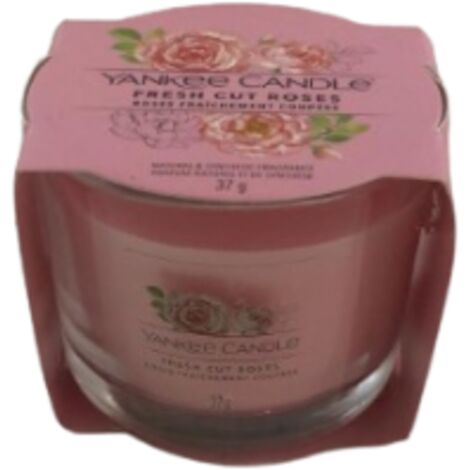 YANKEE CANDLE CANDELA VOTIVE IN VETRO SINGOLA FRESH CUT ROSES (1/2)