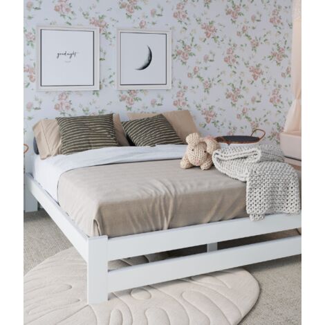 Letto in legno bianco - 160x200 Arizona (1/4)