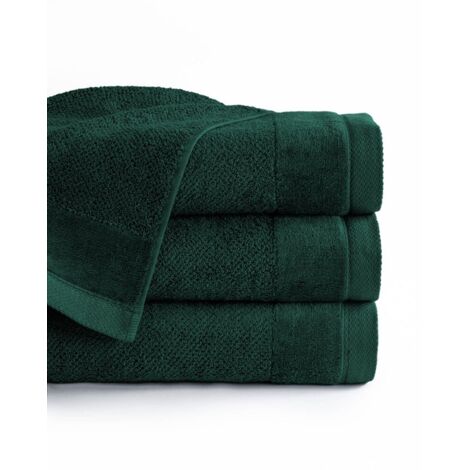 Asciugamano Vito 30x50 spugna di cotone verde scuro, 550 g/m3