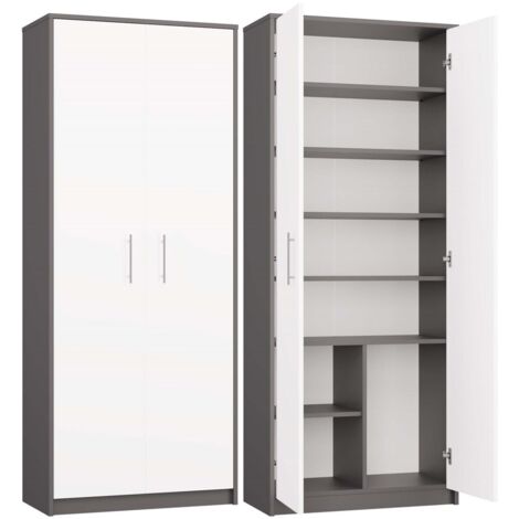 PARLA – Armadio moderno 6 ripiani – 180x74x35 cm – Mobile contenitore – Armadio per ufficio
