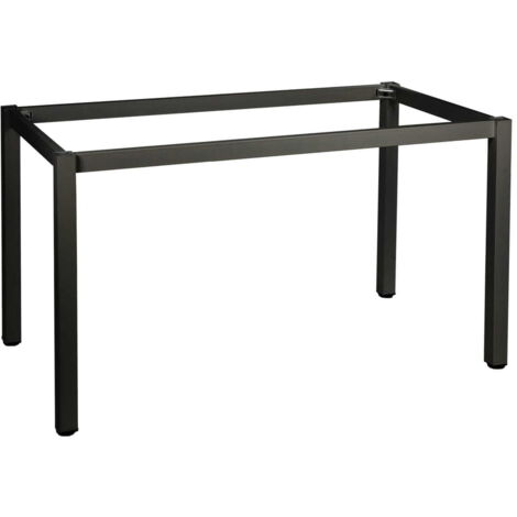 Struttura del tavolo 116x56 cm, gamba quadrata, nero (1/5)
