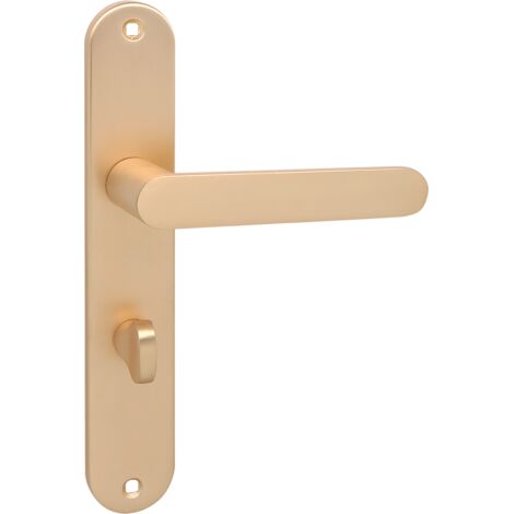 Maniglia per porta interna su piastra lunga WC Malaga Gold Kuchinox KMGG13A