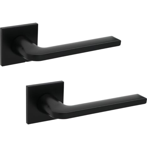 Maniglia per porta rotonda nera sottile moderna minimalista SAO