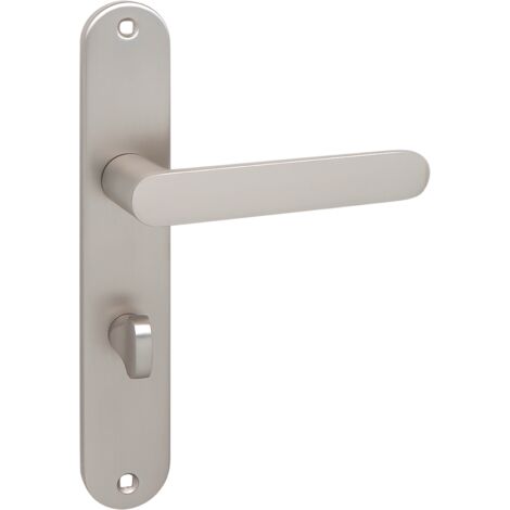 Maniglia per porta interna su piastra lunga WC Malaga Satin Kuchinox KMG3M3A